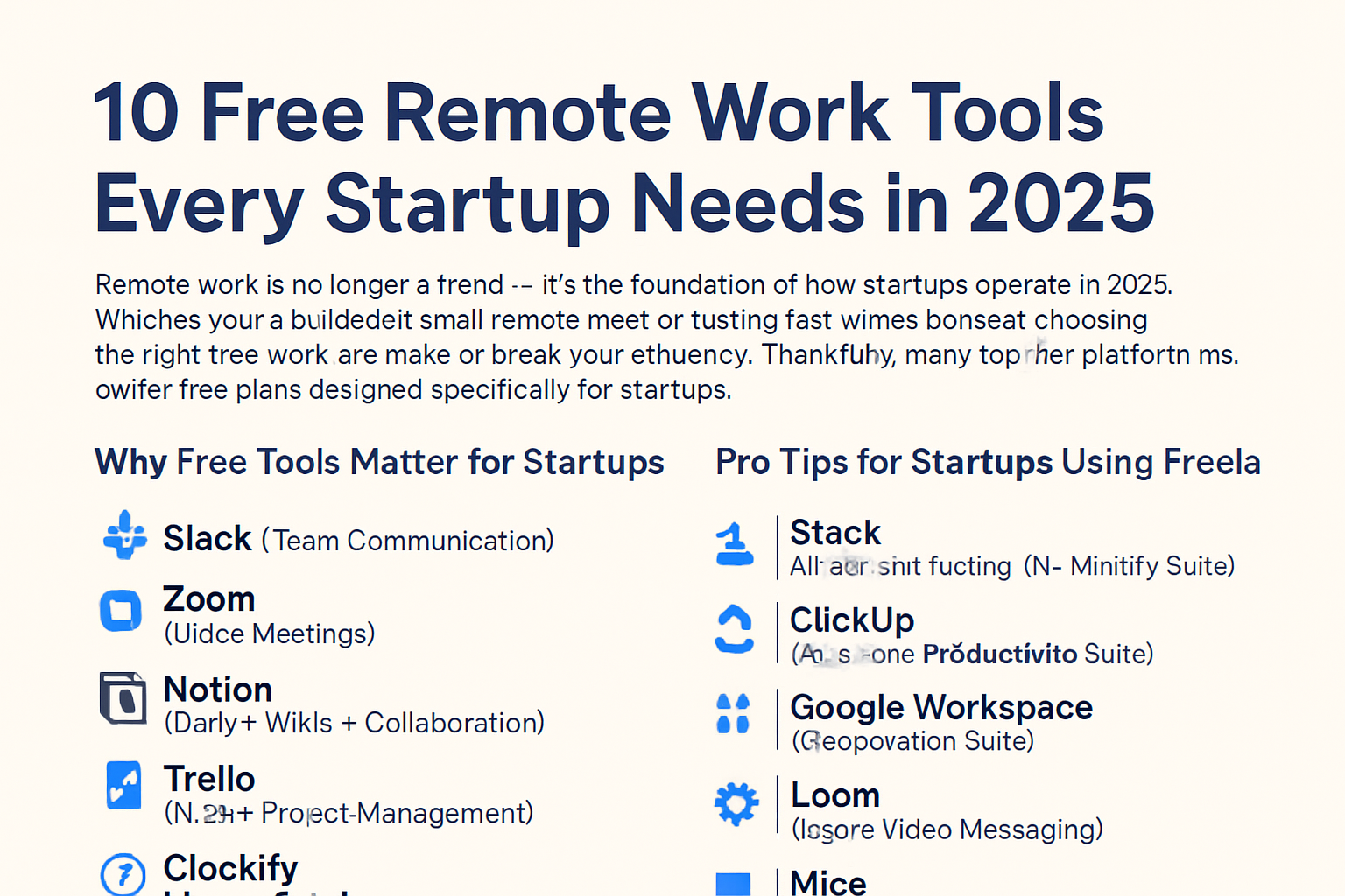 10 free remote work startup tools free needs in 2025